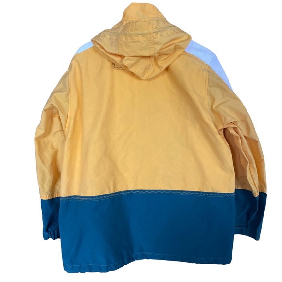 Vintage L.L. Bean‎ Sailing Windbreaker Jacket 1990s Yellow Green Nautical - Picture 6 of 15
